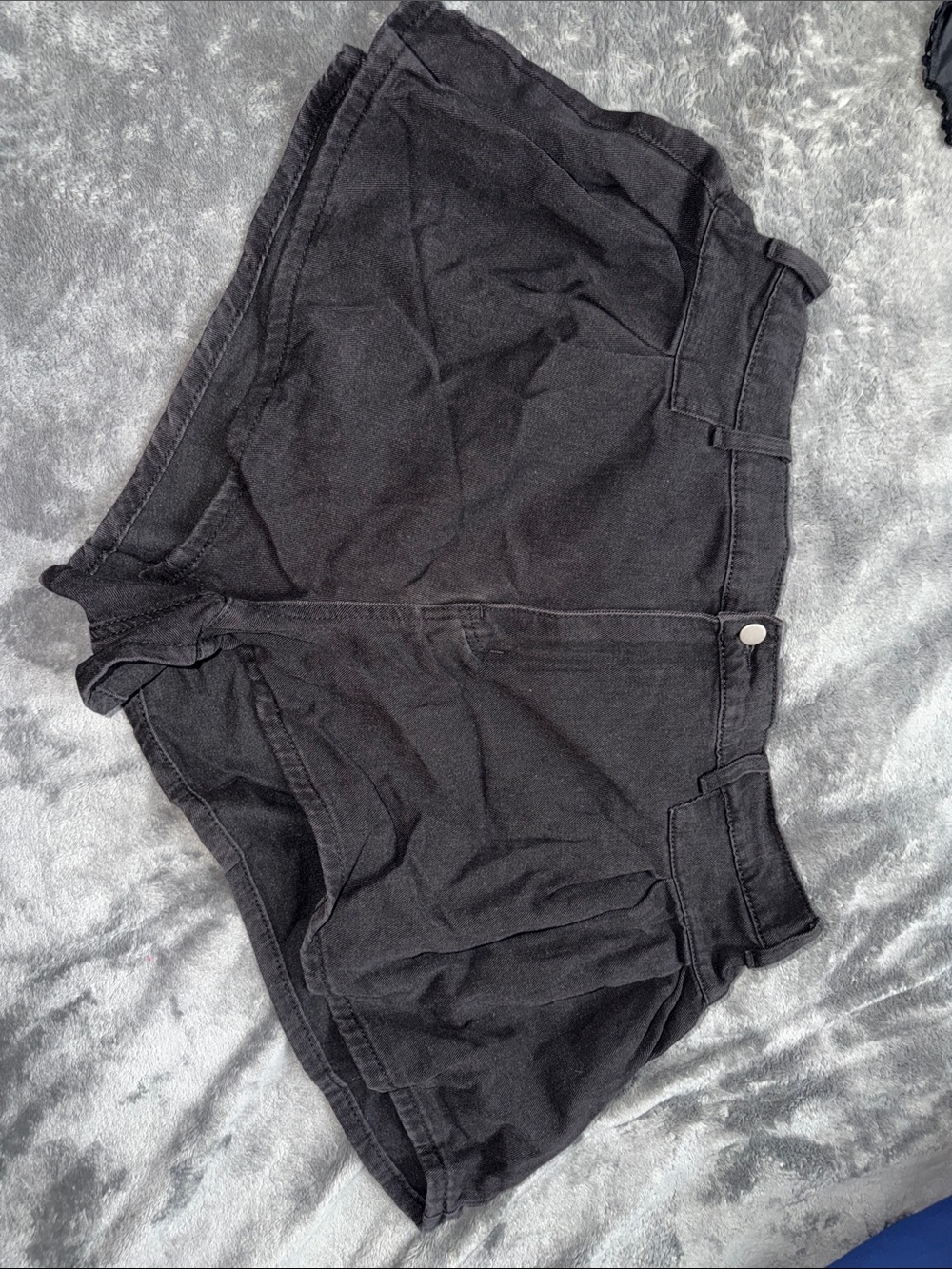 SHEIN Black High-Rise Denim Shorts
